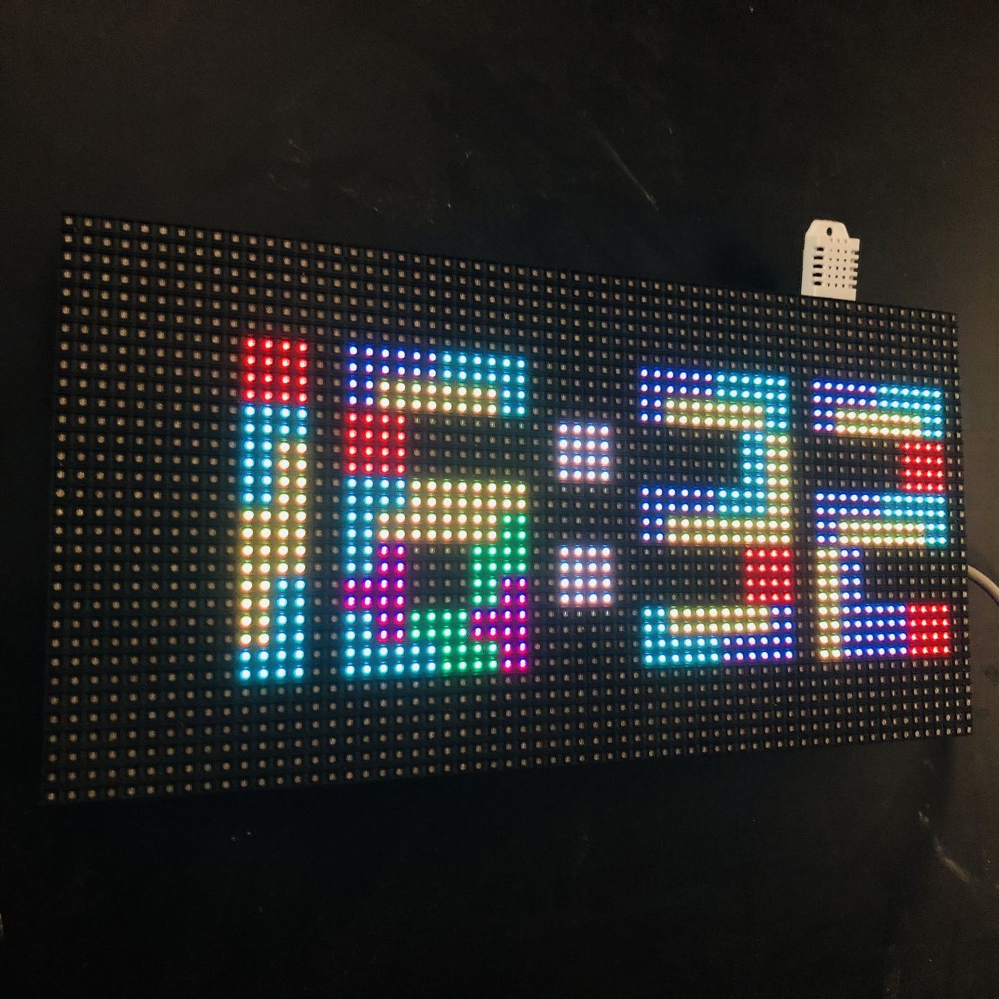 ESP8266 digital clock Colorful led Alarm clock temperature and humidity display