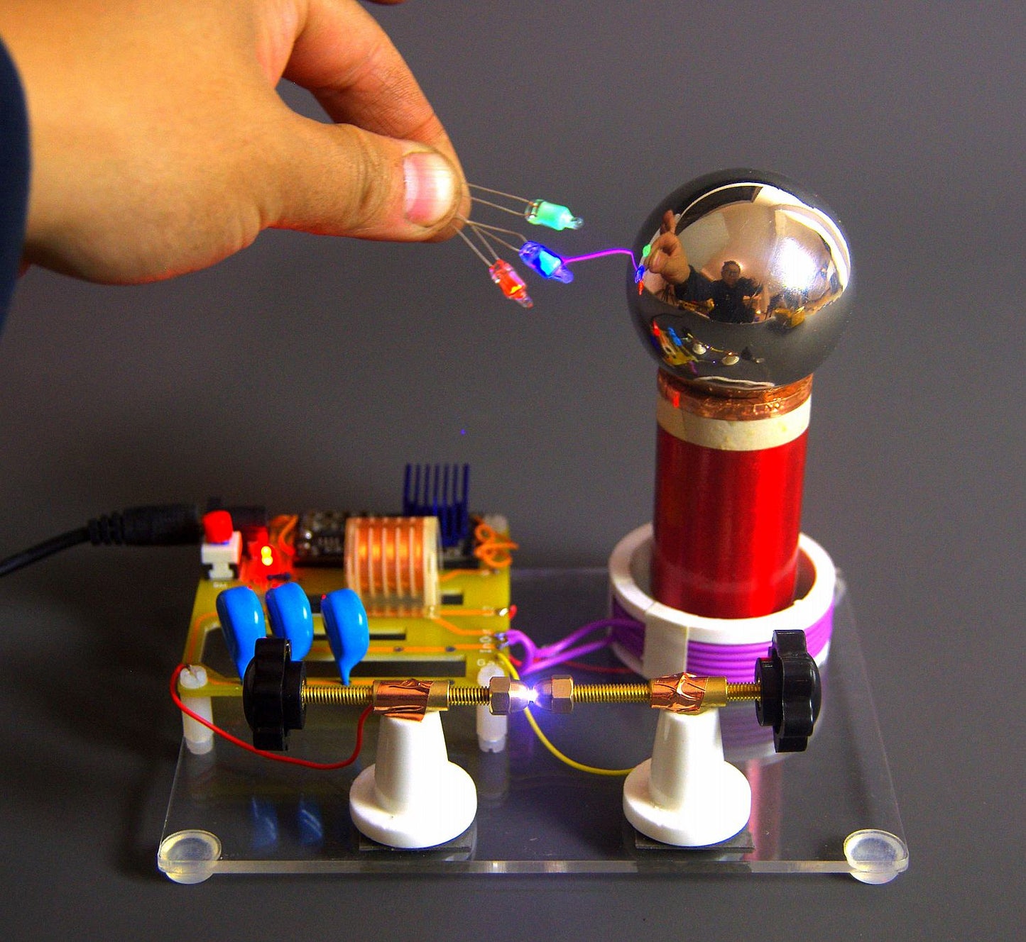 Mini Spark Gap Tesla Coil SGTC DIY Kits Electronic Soldering kit Science Physics Educational Toys