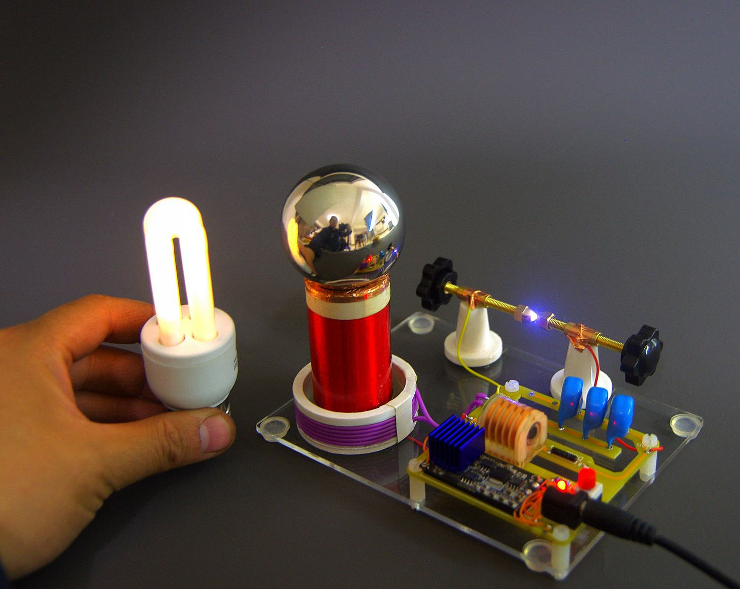 Mini Spark Gap Tesla Coil SGTC DIY Kits Electronic Soldering kit Science Physics Educational Toys