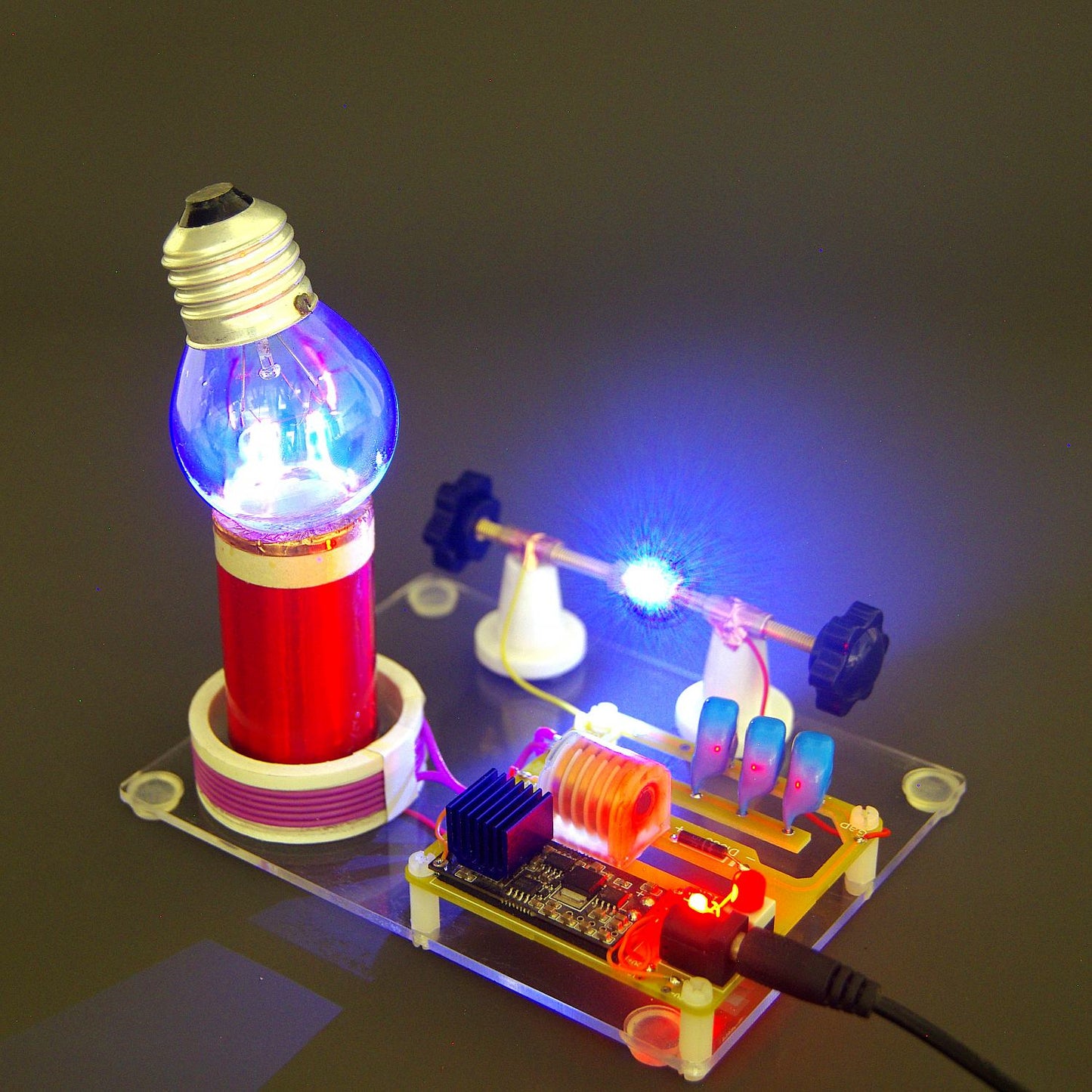 Mini Spark Gap Tesla Coil SGTC DIY Kits Electronic Soldering kit Science Physics Educational Toys