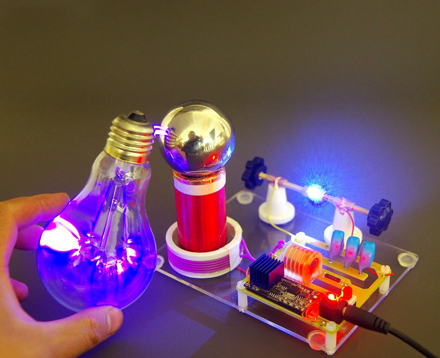Mini Spark Gap Tesla Coil SGTC DIY Kits Electronic Soldering kit Science Physics Educational Toys