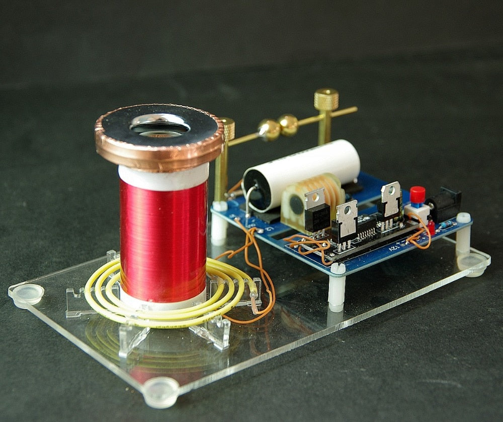 Tiny tesla coil BALL-GAP Discharger SGTC spark gap tesla coil DIY Kits science physics toy Electronic DIY