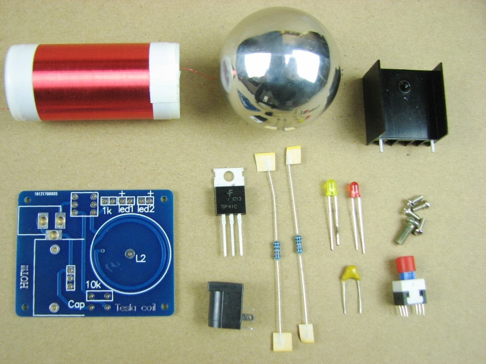 micro mini tesla coil Tiny tesla coil amazing flashing Generator DIY KITS Electronic diy