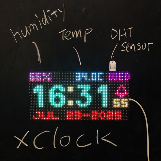 ESP8266 digital clock Colorful led Alarm clock temperature and humidity display