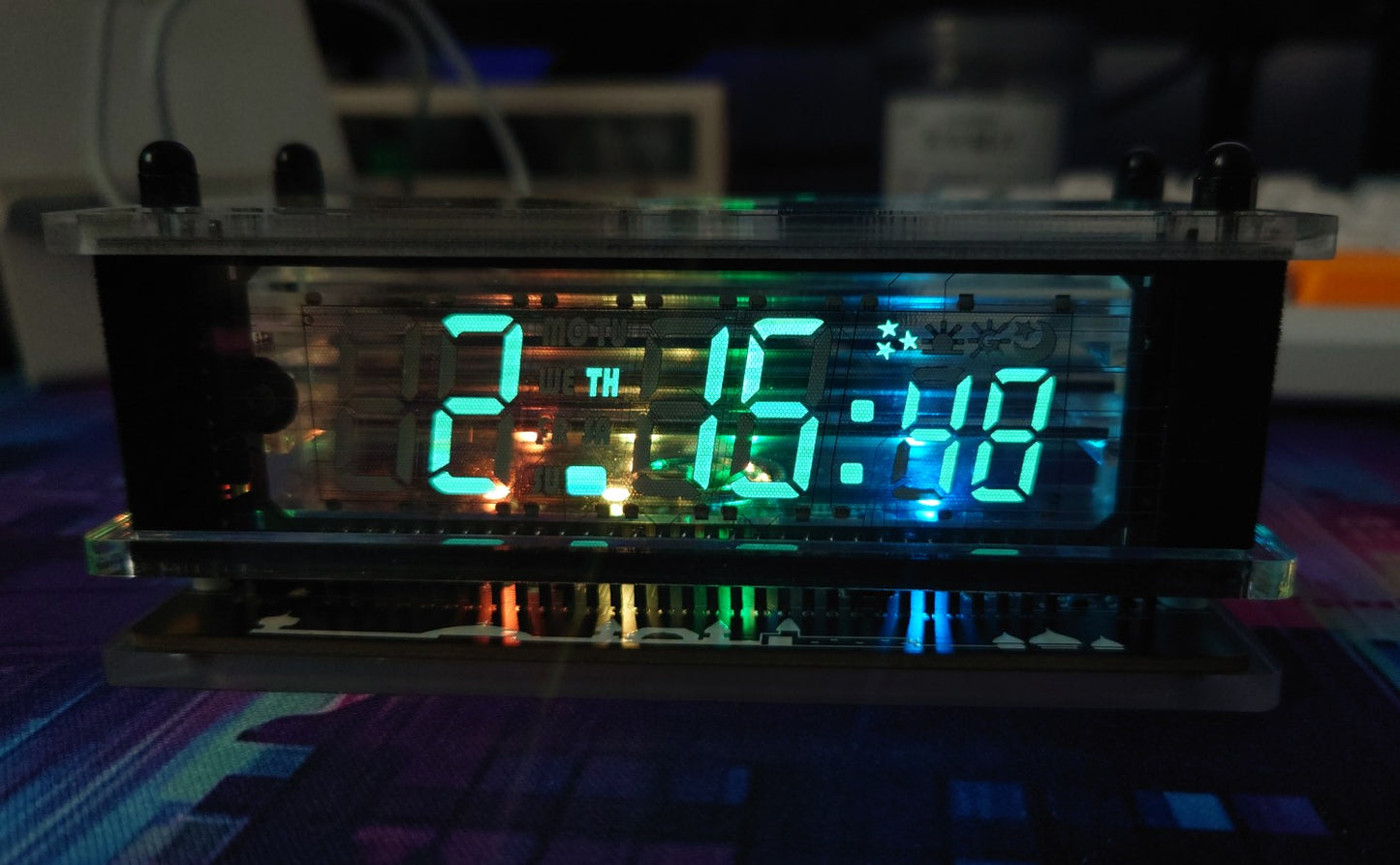 VFD Clock Digital CLock Vacuum fluorescent display Geek electronic DIY desktop decoration