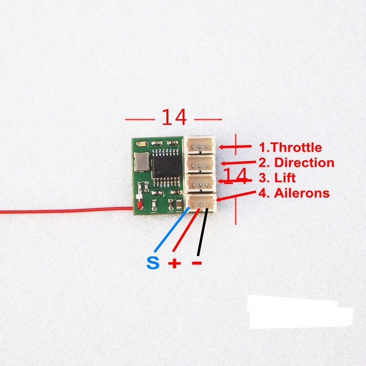 4 channels RC plane modle reveiver 900mhz