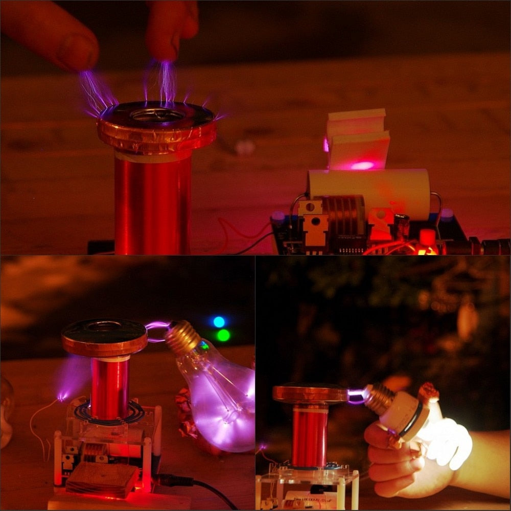 Tiny tesla coil  BALL-GAP Discharger  SGTC spark gap tesla coil DIY Kits science physics toy  Electronic DIY