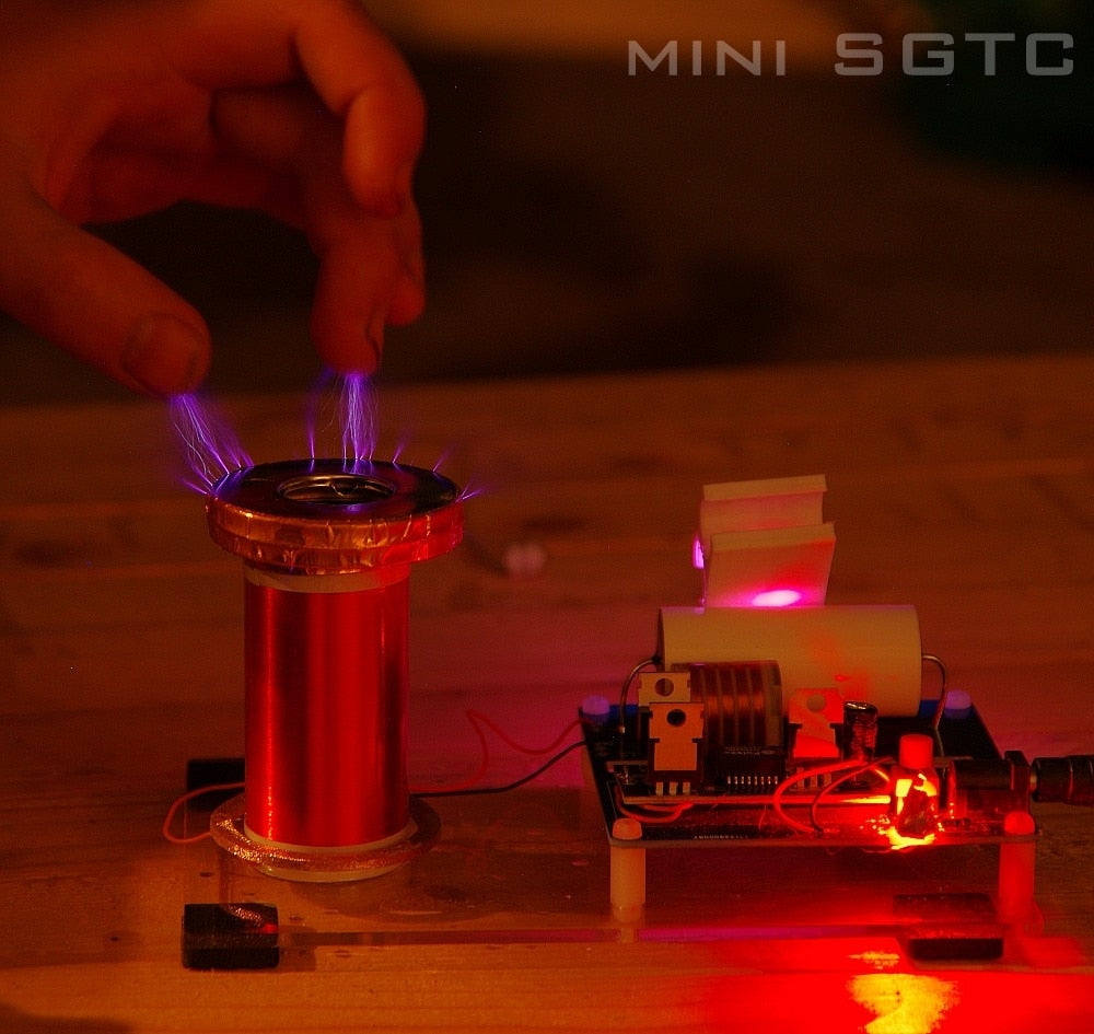 mini SGTC Spark gap Tesla Coil amazing flashing Generator DIY KITS Electronic diy