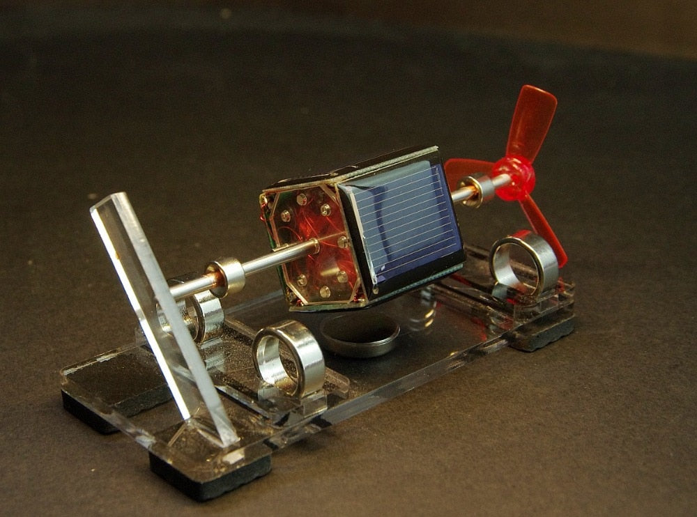tiny Mendocino Motor Propeller type  magnetic suspension solar toy Scientific physics  Solar rotation Pressure reducing EDC toy